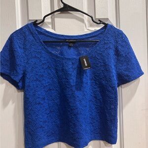 Express Blue Lace Women Top